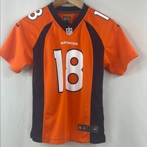NFL Nike Denver Broncos Number 18 Peyton Manning Football‎ Sports Jersey Size M